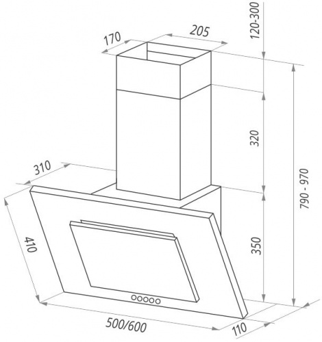 Вытяжка MAUNFELD TOWER C 60 BLACK