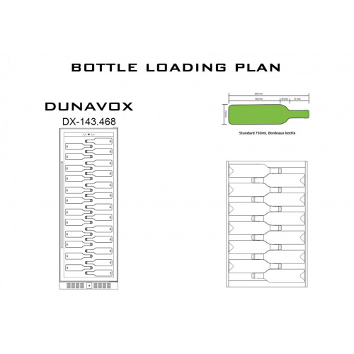 Встраиваемый винный шкаф DUNAVOX DX-143.468B