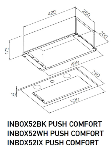 Вытяжка MEFERI INBOX52IX PUSH COMFORT