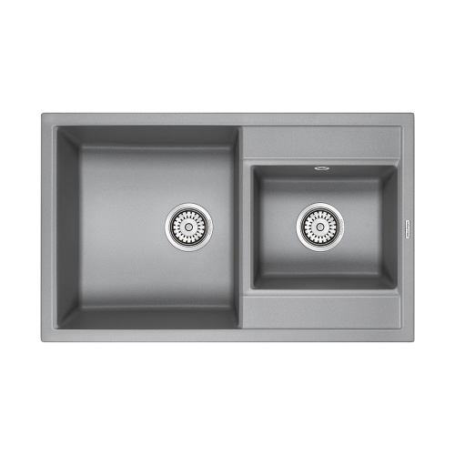 Мойка PAULMARK TANDEM PM238250-GRM, серый металлик
