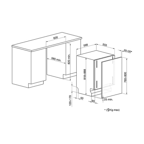 Посудомоечная машина SMEG STL825B-2