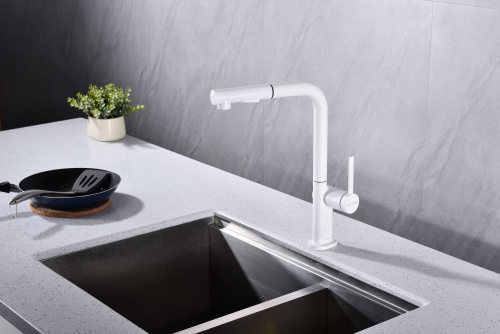 Смеситель PAULMARK NEO Ne214419-431, белый матовый
