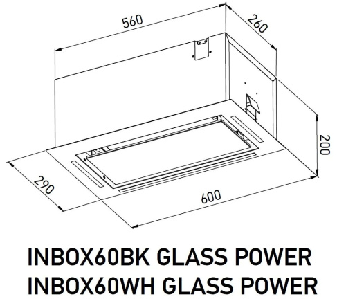 Вытяжка MEFERI INBOX60WH GLASS POWER