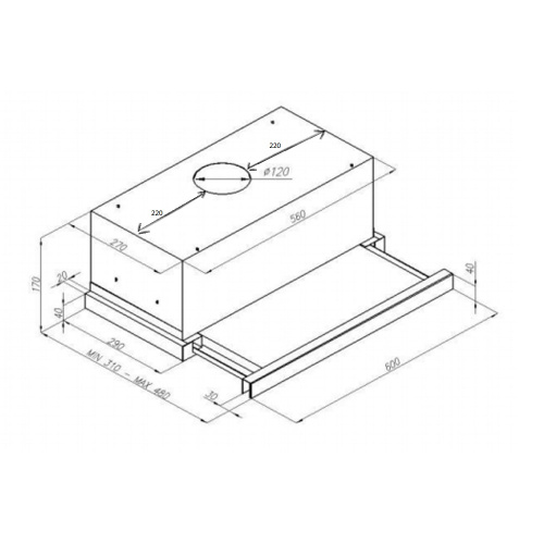 Вытяжка MAUNFELD VS LIGHT 60 BLACK GLASS B