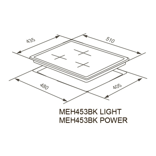 Электрическая варочная панель MEFERI MEH453BK POWER