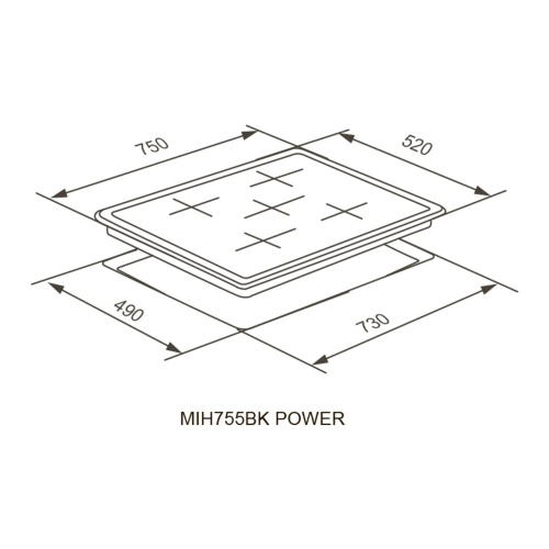 Индукционная варочная панель MEFERI MIH755BK POWER