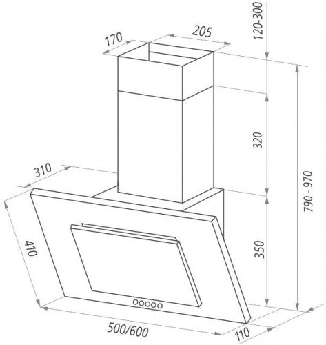 Вытяжка MAUNFELD TOWER C 50 WHITE