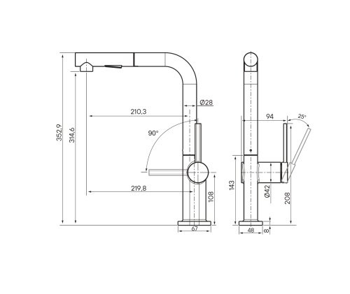 Смеситель PAULMARK NEO Ne214419-401 антрацит