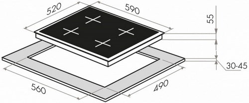 Индукционная варочная панель MAUNFELD EVSI594FL2SBK