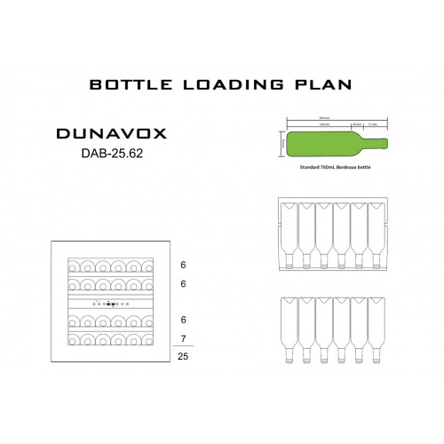 Встраиваемый винный шкаф DUNAVOX DAB-25.62DSS.TO