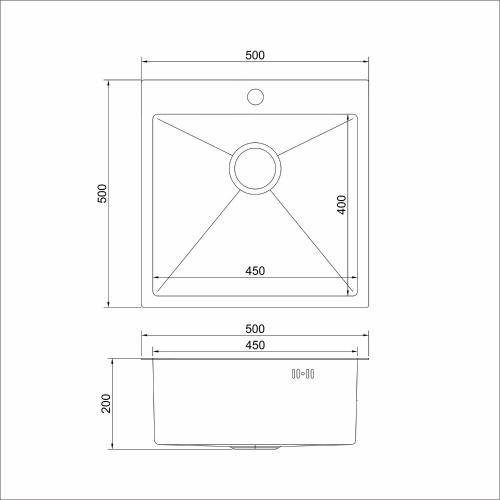 Мойка Mixline PRO 50x50 (3,0)