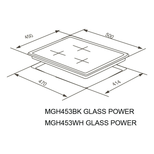 Газовая варочная панель MEFERI MGH453WH GLASS POWER