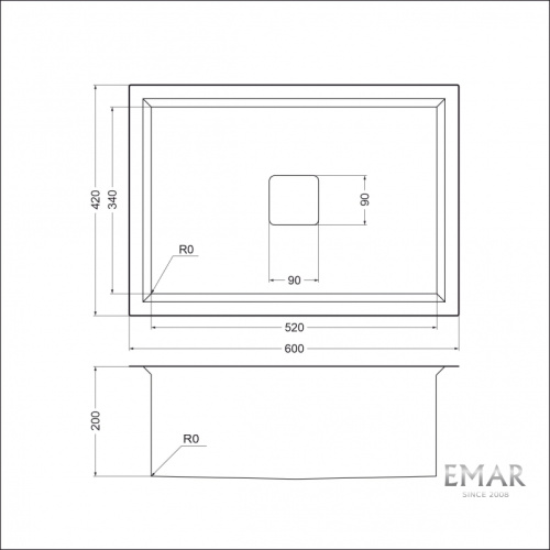 Мойка EMAR EMB-129A PVD Nano Dark