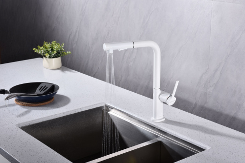 Смеситель PAULMARK NEO Ne214419-431, белый матовый