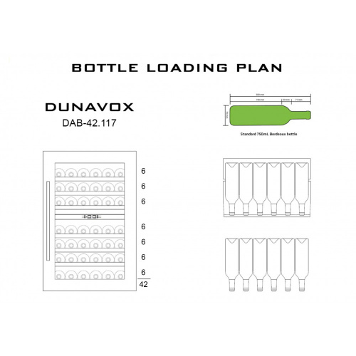 Встраиваемый винный шкаф DUNAVOX DAB-42.117DB