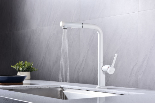 Смеситель PAULMARK NEO Ne214419-431, белый матовый