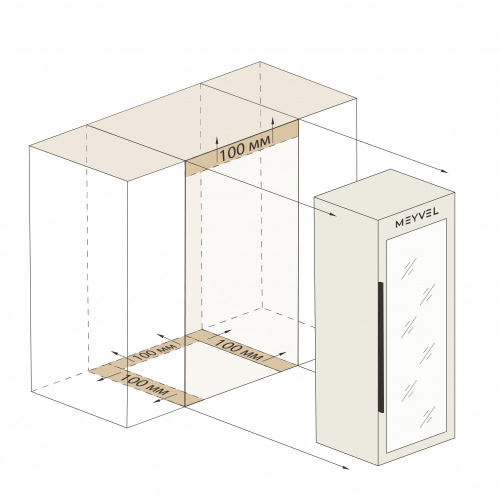 Встраиваемый винный шкаф MEYVEL MV53-KBF2