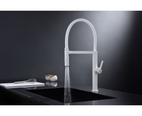 Смеситель PAULMARK LEADER Le214101-431, белый матовый