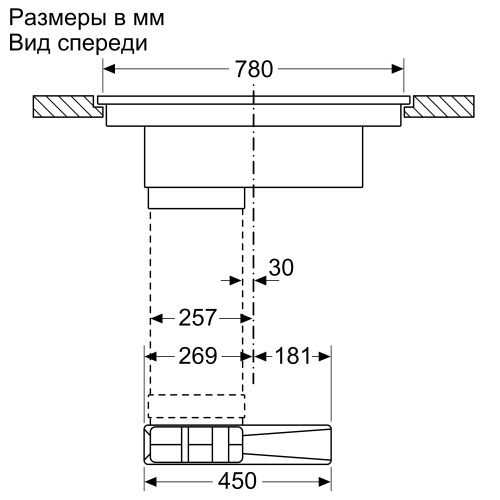 Индукционная варочная панель с вытяжкой BOSCH PXX821D66E