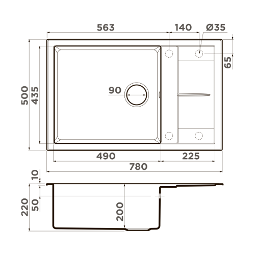 Мойка OMOIKIRI SUMI 78A-LB GB