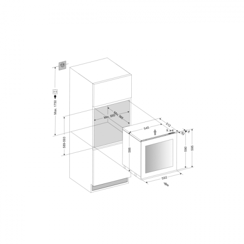 Встраиваемый винный шкаф DUNAVOX DAVG-25.63DB.TO