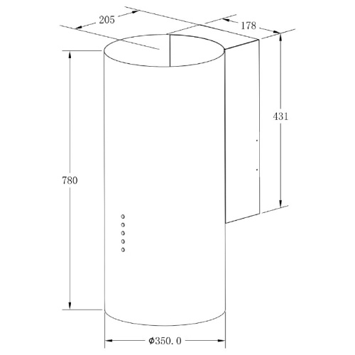 Вытяжка MEFERI TUBE35WH ULTRA