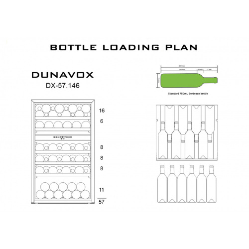 Встраиваемый винный шкаф DUNAVOX DX-57.146DSK