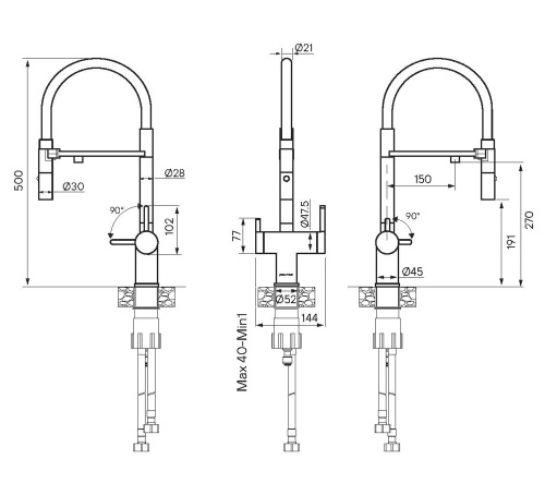 Смеситель PAULMARK GRAVITY Gr213888-LG Светлое золото
