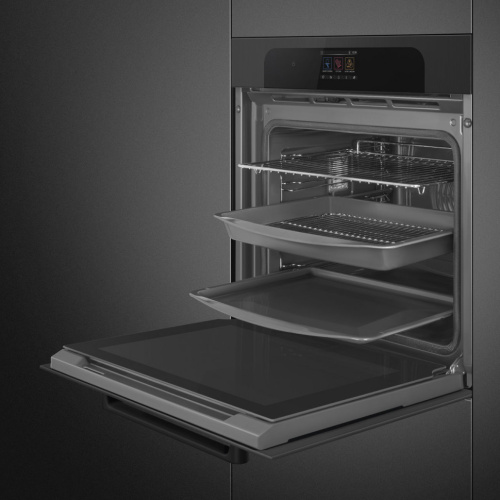 Духовой шкаф с паром SMEG SOP6204S2PB