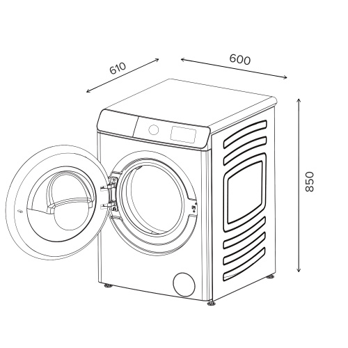 Стиральная машина с сушкой и паром LEX LWM12812WID