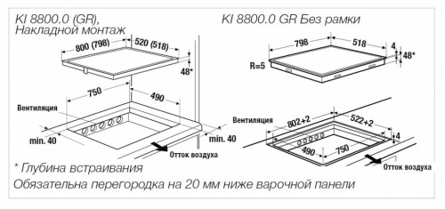 Индукционная варочная панель KUPPERSBUSCH KI 8800.0 GR