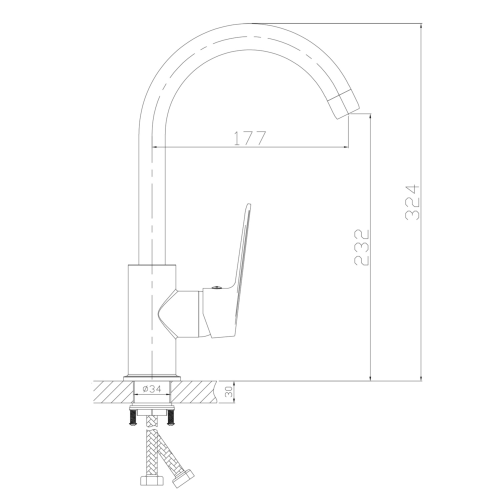 Смеситель Mixline ML15-031W белый