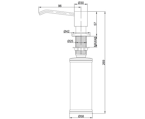 Дозатор PAULMARK REIN D002-308, черный