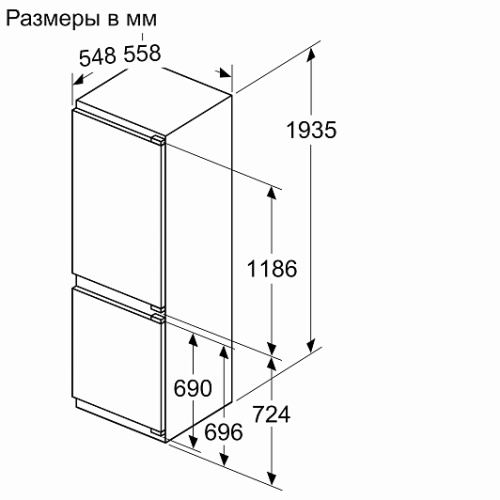 Встраиваемый холодильник NEFF KI7962FD0