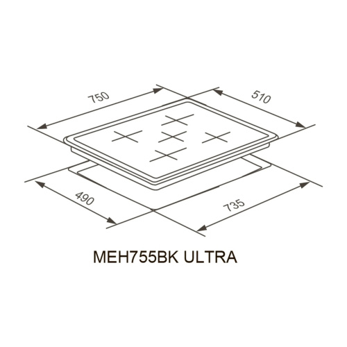 Электрическая варочная панель MEFERI MEH755BK ULTRA