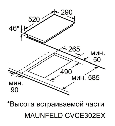 Электрическая варочная панель MAUNFELD CVCE302EXBK