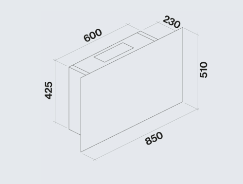 Вытяжка FALMEC COVER 85 BLACK GLOSSY 850 мм
