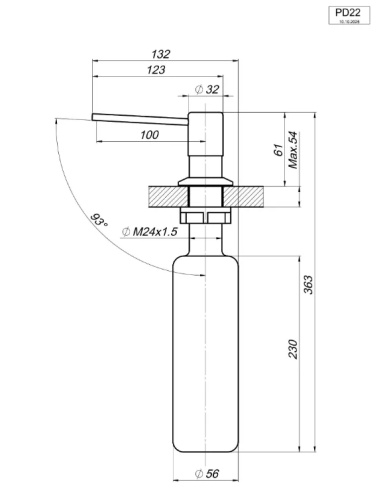 Дозатор GRANULA 22PD, ЧЁРНЫЙ