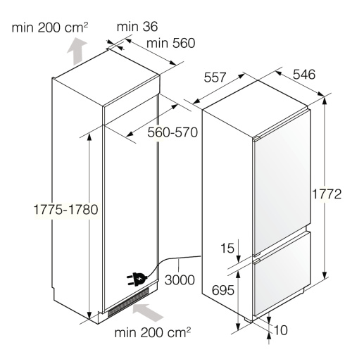 Встраиваемый холодильник ASKO RBC576DNC1