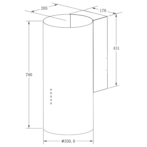 Вытяжка MEFERI TUBE35BK ULTRA