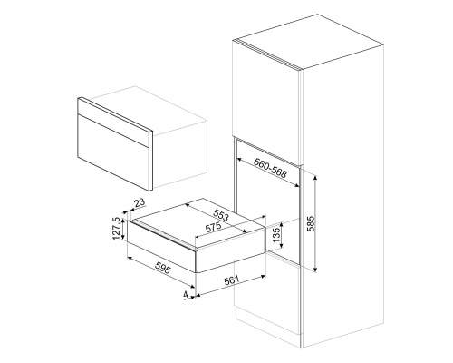 Встраиваемый вакууматор SMEG CPV115G