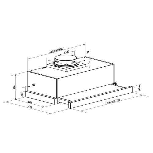 Вытяжка MAUNFELD VS FAST GLASS 60 BLACK