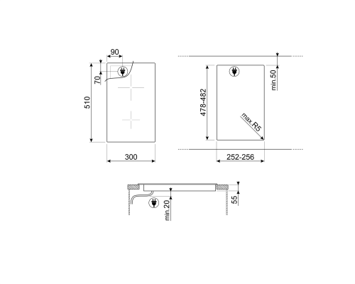 Индукционная варочная панель SMEG SI2321D