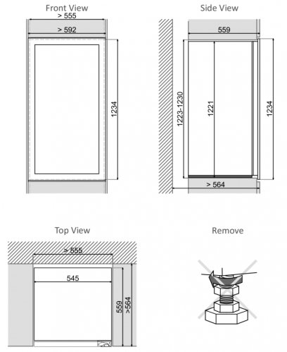 Встраиваемый винный шкаф DUNAVOX DAVG-72.185DOP.TO