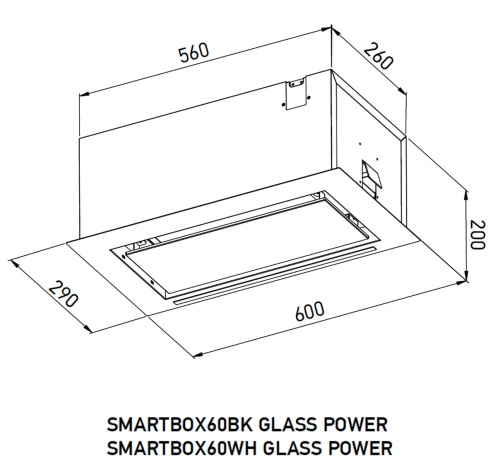 Вытяжка MEFERI SMARTBOX60WH GLASS POWER